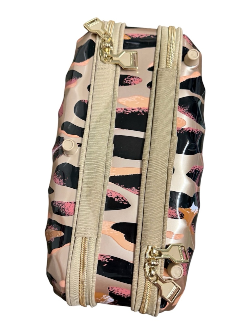 Triforce Beige Leopard Print Travel Crossbody Bag with Adjustable Strap - Picture 6 of 9